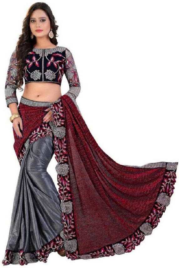 velvet saree flipkart