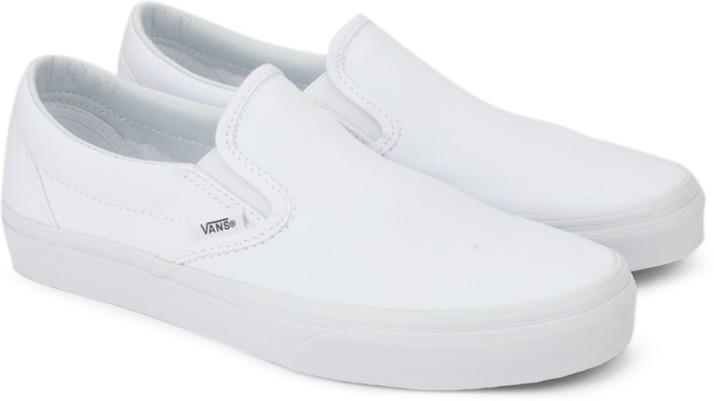 vans white loafers