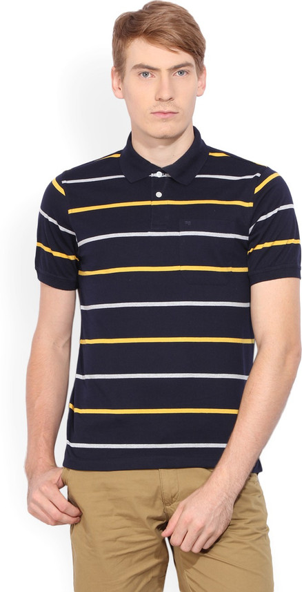 PETER ENGLAND Striped Men Polo Neck 