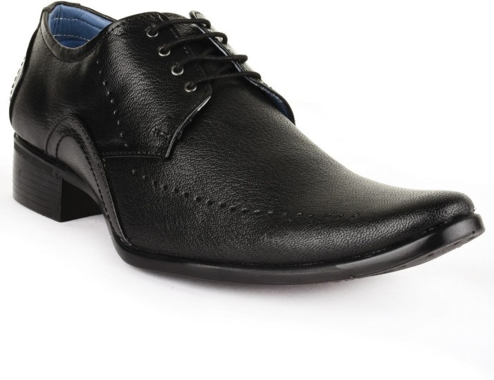 Buckle Up Formal Leather Shoes Lace Up 