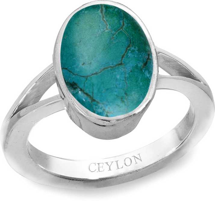 Ceylon Gems Turquoise Firoza 3cts Or 3 25ratti Stone Zoya Sterling Silver Turquoise Ring Price In India Buy Ceylon Gems Turquoise Firoza 3cts Or 3 25ratti Stone Zoya Sterling Silver Turquoise Ring Online inr