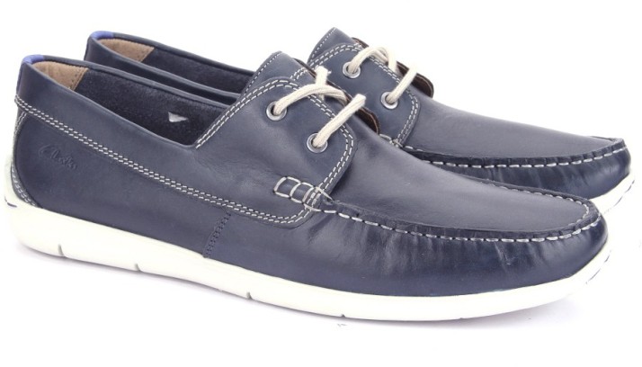 clarks leather boat shoes