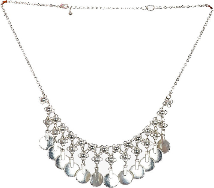 flipkart black metal necklace