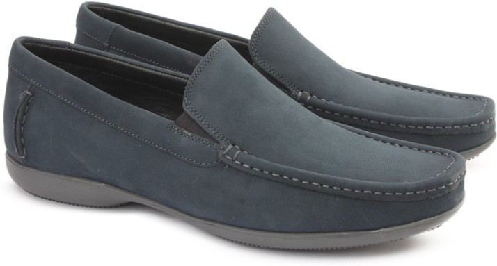 clarks blue loafers