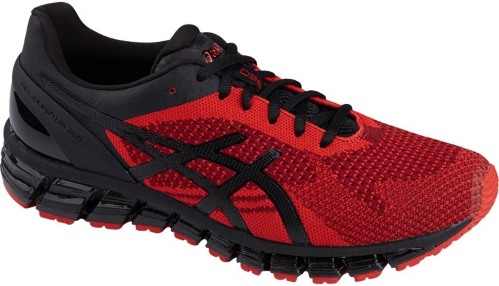 red and black asics gel
