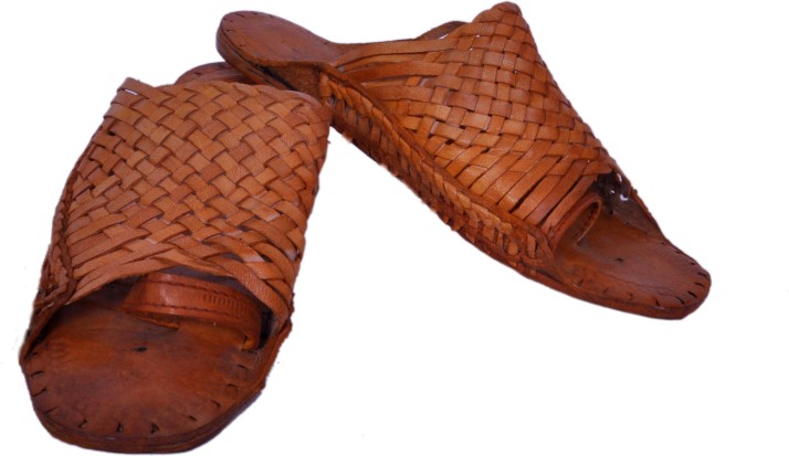 Kolhapuri Chappal Men Tan Sandals - Buy 
