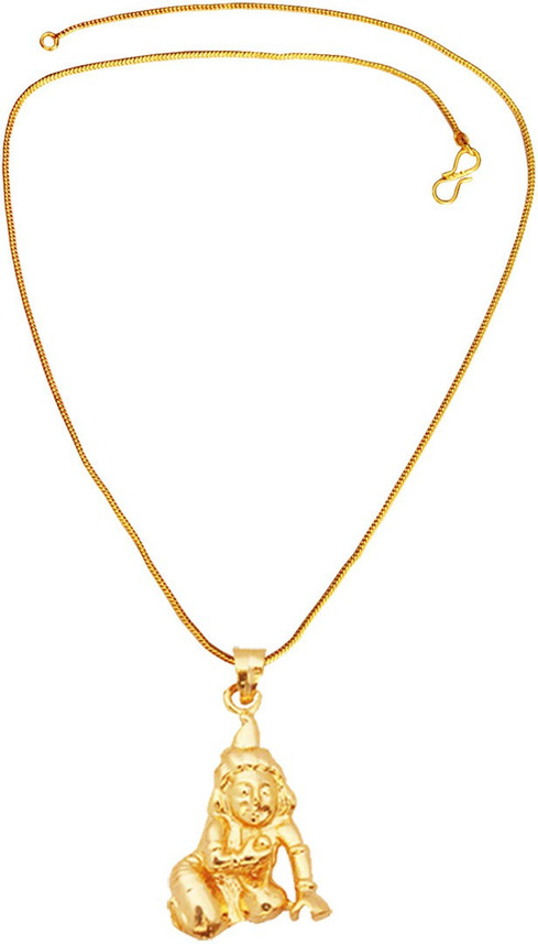 Bal Krishna Gold-plated Brass Pendant 