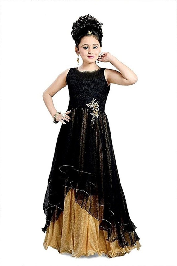 black lehenga for baby girl