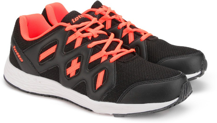 lotto men black running shoes