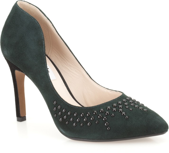 clarks green heels