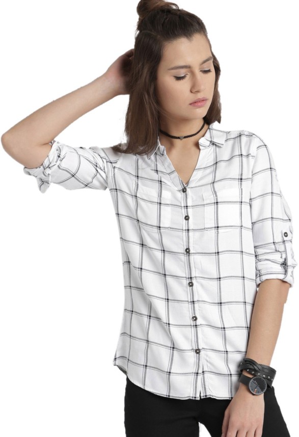 black check shirt womens