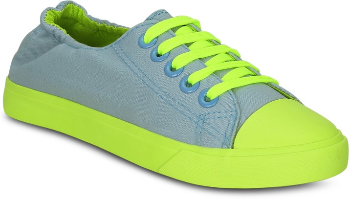 Buy Green Color Get Glamr Sneakers 