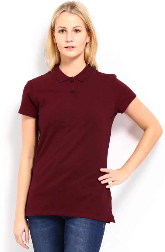 maroon polo shirt for girls