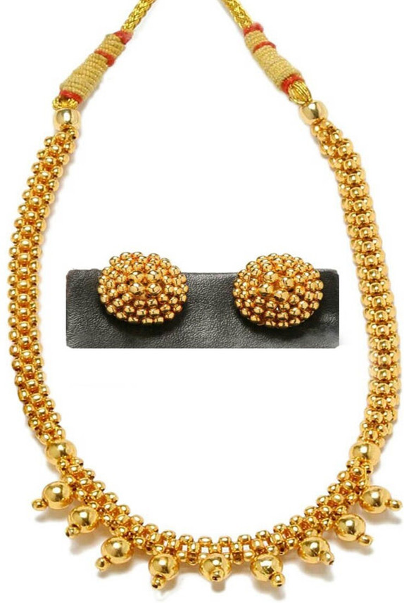 Soubhagya Kolhapuri Thushi Gold-plated 