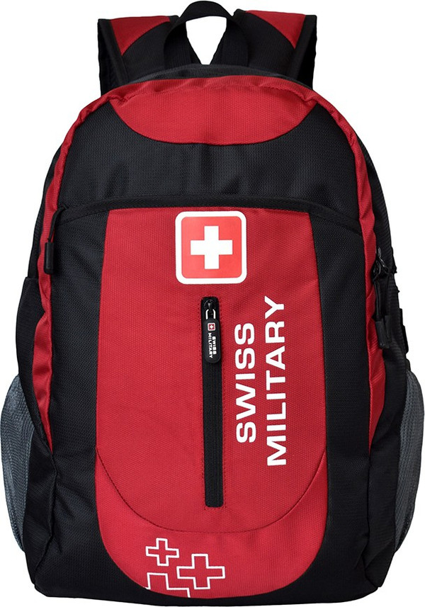 swiss military polyester 25 ltrs black laptop backpack