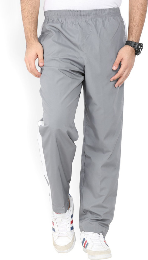 nike solid men's grey track pants