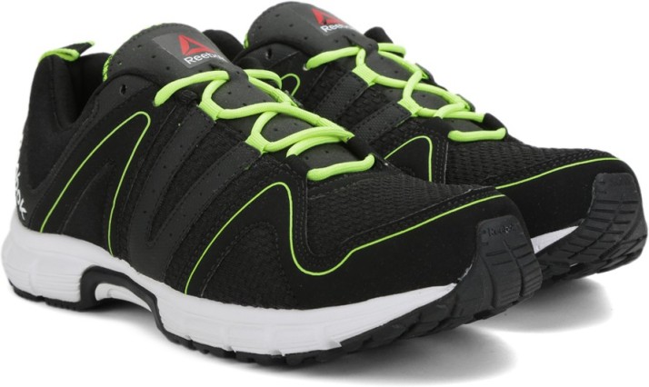 reebok black neon sports shoes