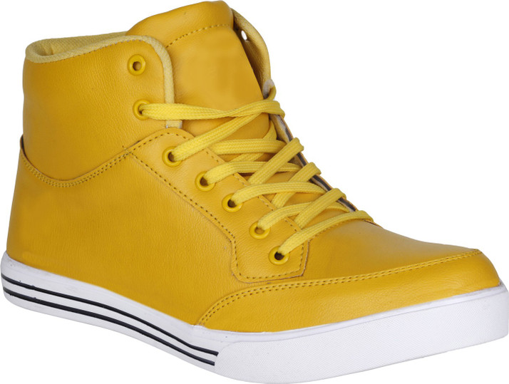 branded yellow shoes