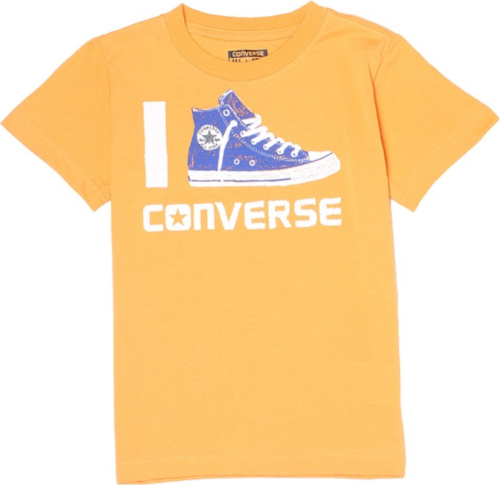 converse t shirt kids orange