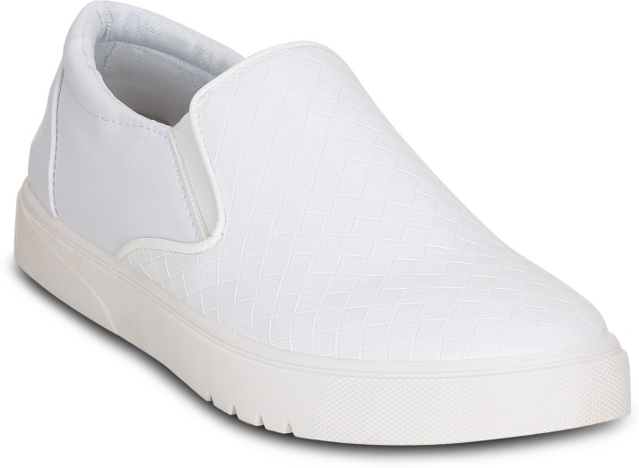 white slip ons footwear online in india 