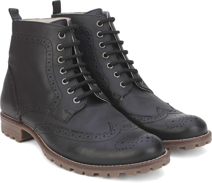 united colors of benetton men's leather boots