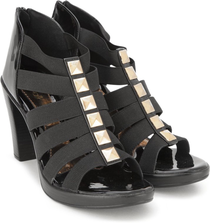 Catwalk Casual Women Black Heels - Buy 