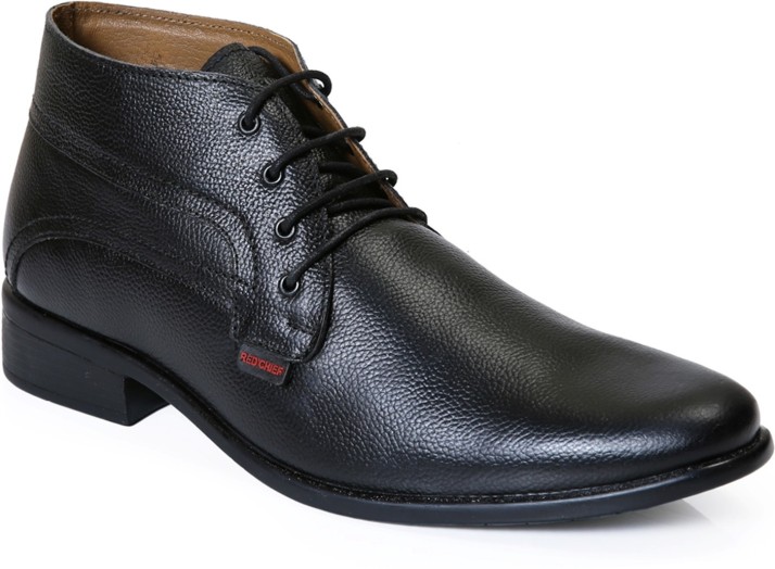 red chief black derby shoes