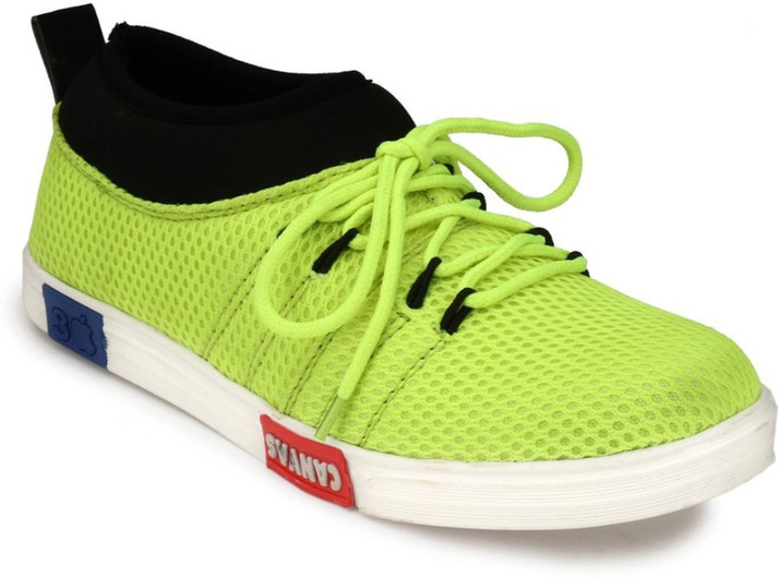 green color sneakers