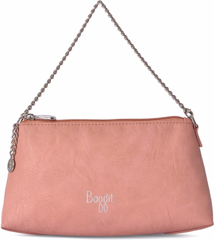 baggit pink solid sling bag