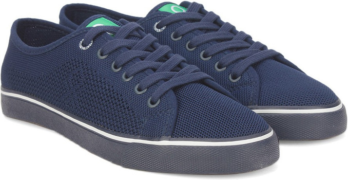 united colors of benetton men navy blue sneakers