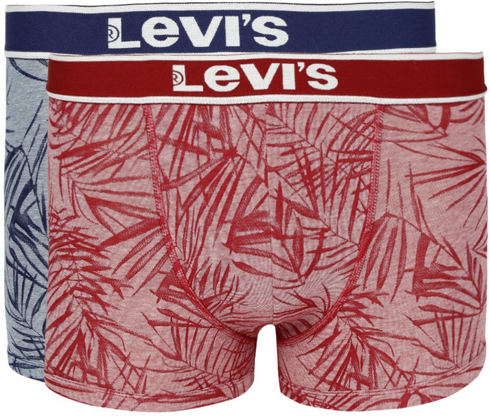 Bamboo Printed Cotton Trunks 200SF Blue 