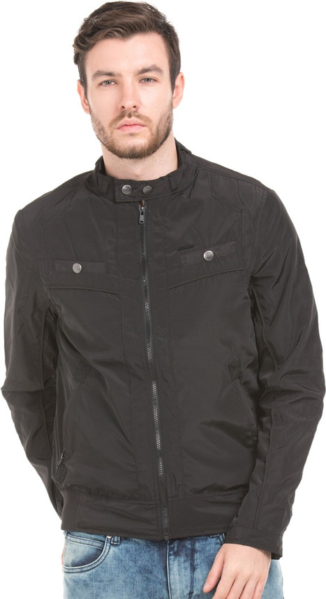 flying machine black solid jacket