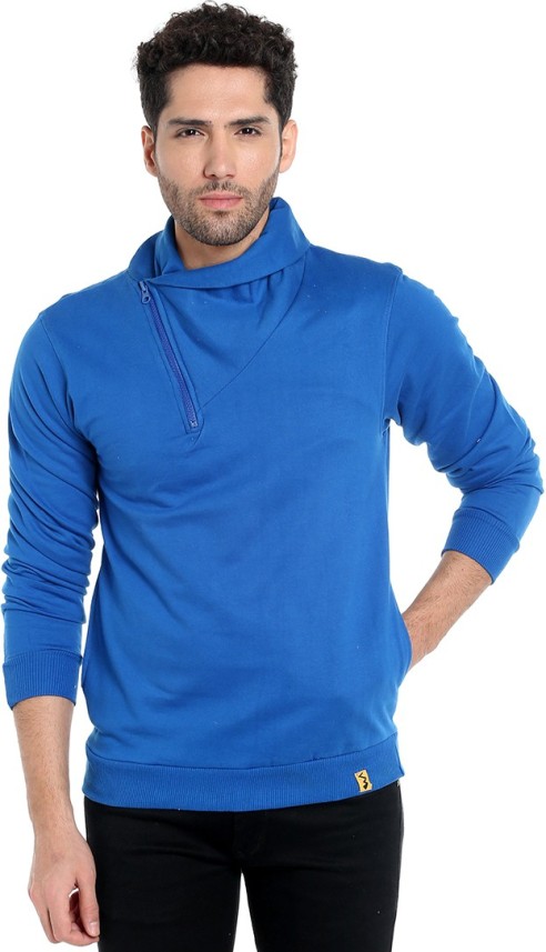 campus sutra full sleeve solid men's sweatshirt