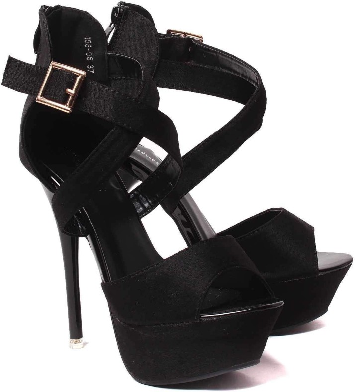 Klaur Melbourne Women Black Heels - Buy 