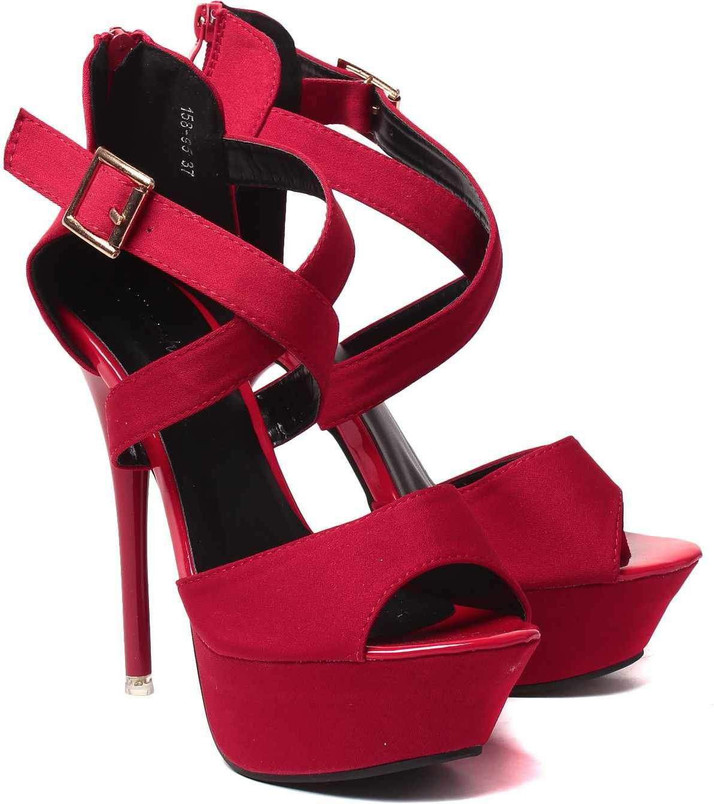 red colour heels