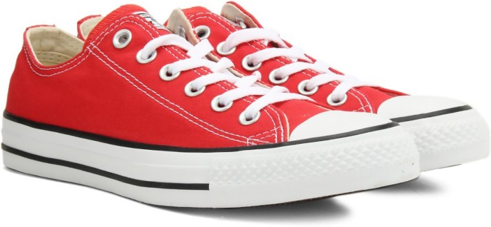 canvas shoes red color