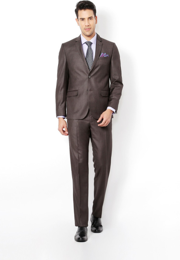 VAN HEUSEN 2 Piece Solid Men Suit - Buy 