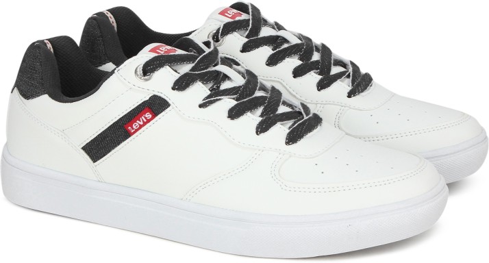 levi's jeffrey denim sneakers white