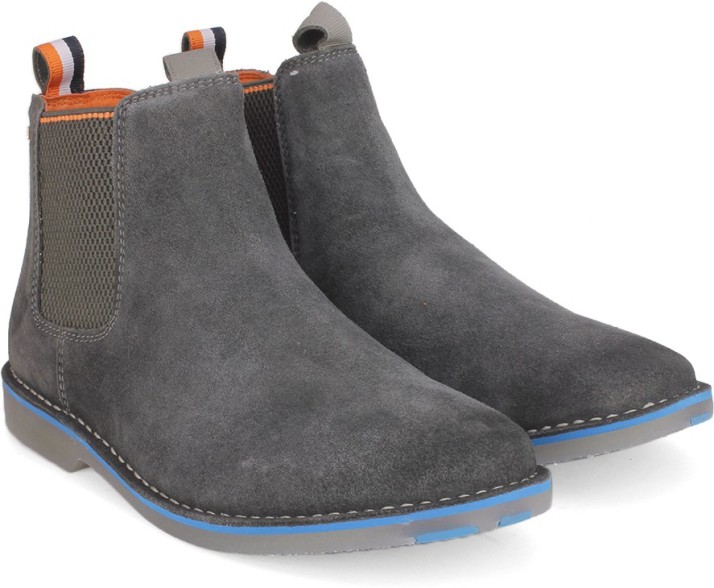 superdry grey chelsea boots