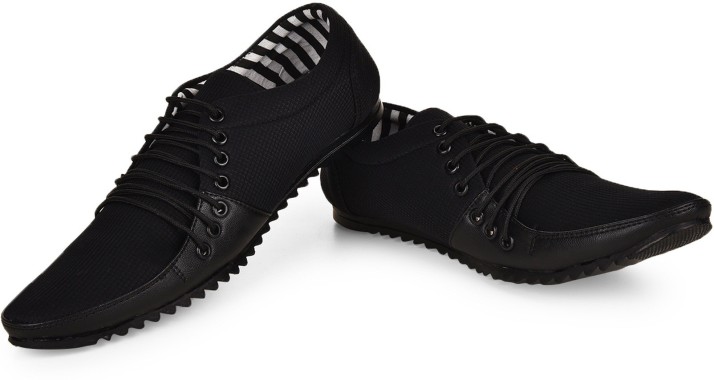 black lace up casual shoes