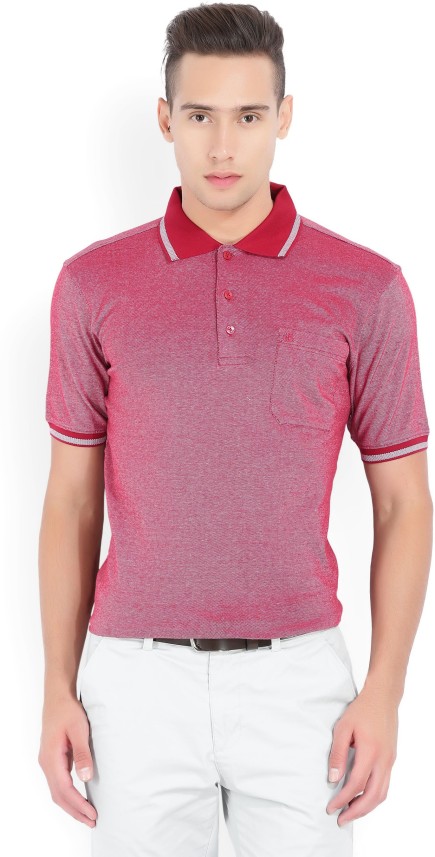 red and white checkered polo shirt