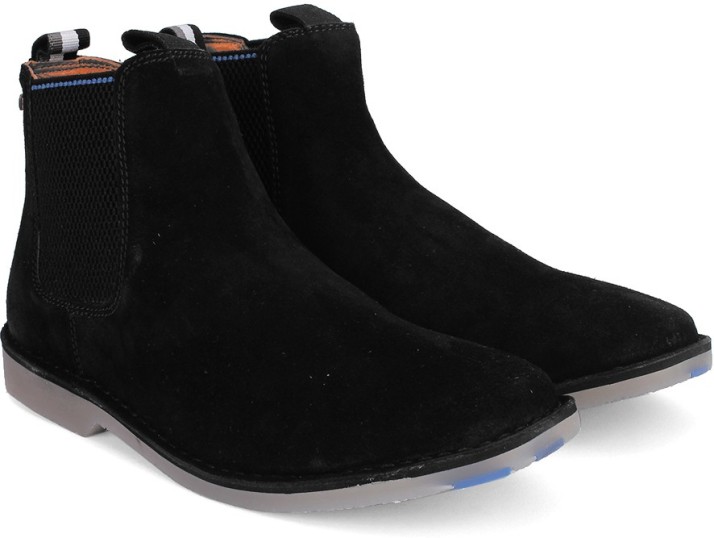 superdry black chelsea boots