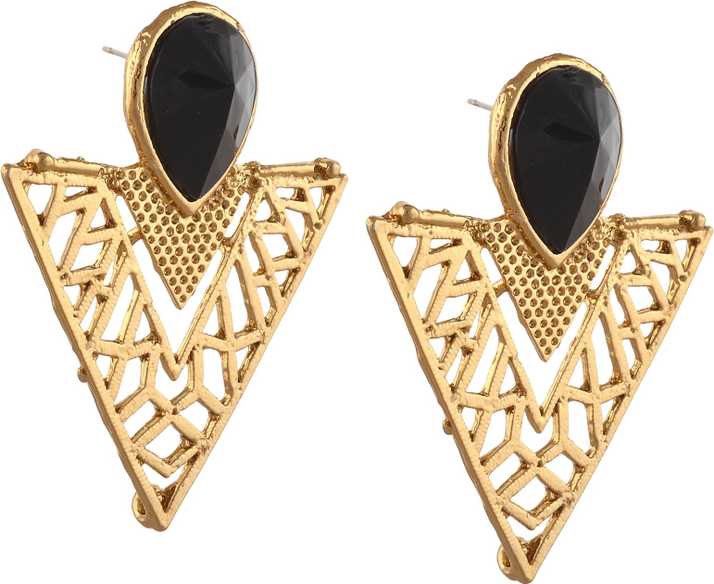 Zephyrr Fashion Pierced Triangular Earrings with Rhinestones For Girls and Women Zephyrr Fashion Pierced Triangular Earrings with Rhinestones For Girls and Women