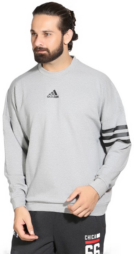 adidas full sleeve solid men's sweatshirt