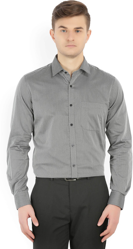 Formal Black, Grey Shirt 