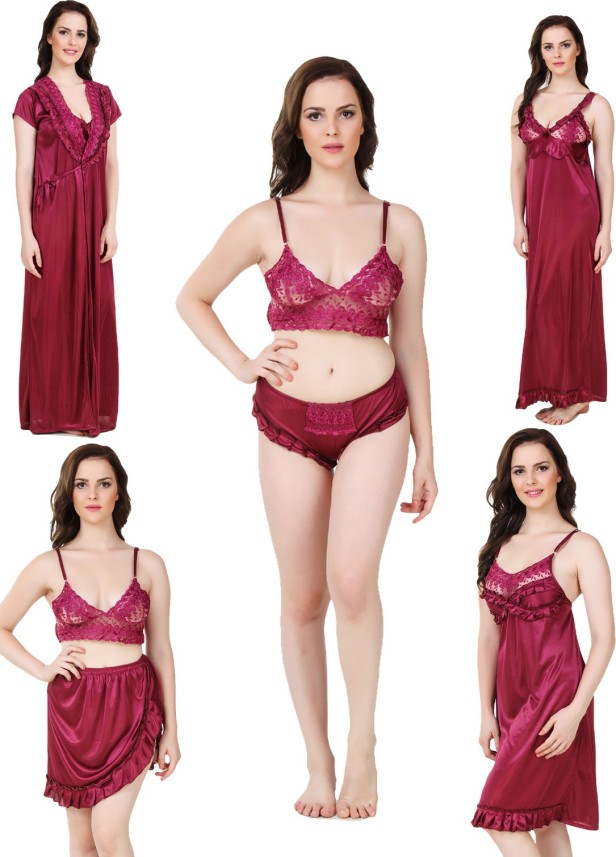 satin nightwear flipkart