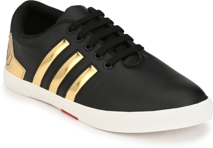 Vamphood Black Gold Sneakers For Men 