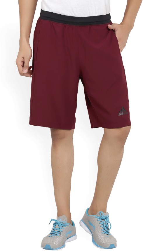 maroon adidas shorts