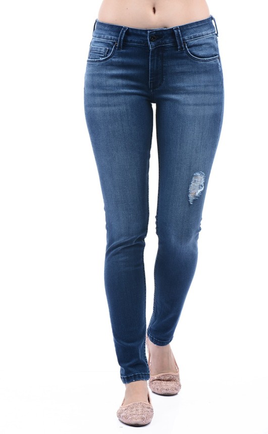 Pepe Jeans Skinny Women Dark Blue Jeans 