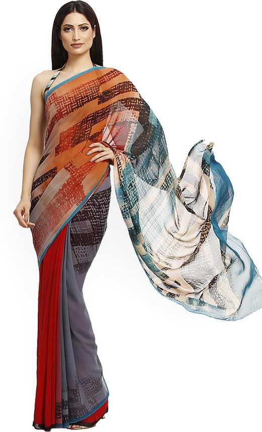 Buy Satya Paul Printed Fashion Poly Crepe Blue Sarees Online Best Price In India Flipkart Com At satya paul, you will always find gorgeous merchandises with reasonable prices. buy satya paul printed fashion poly